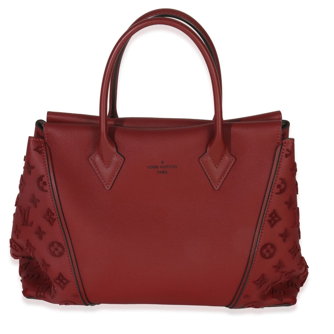 Louis Vuitton Veau Cachemire MM Red Leather Velvet Tote Dustbag: Louis Vuitton Veau Cachemire MM Red Leather Velvet Tote Dustbag This Louis Vuitton Veau Cachemire Tote MM in red combines luxurious leather and velvet materials for a sophisticated look. Featuring sil