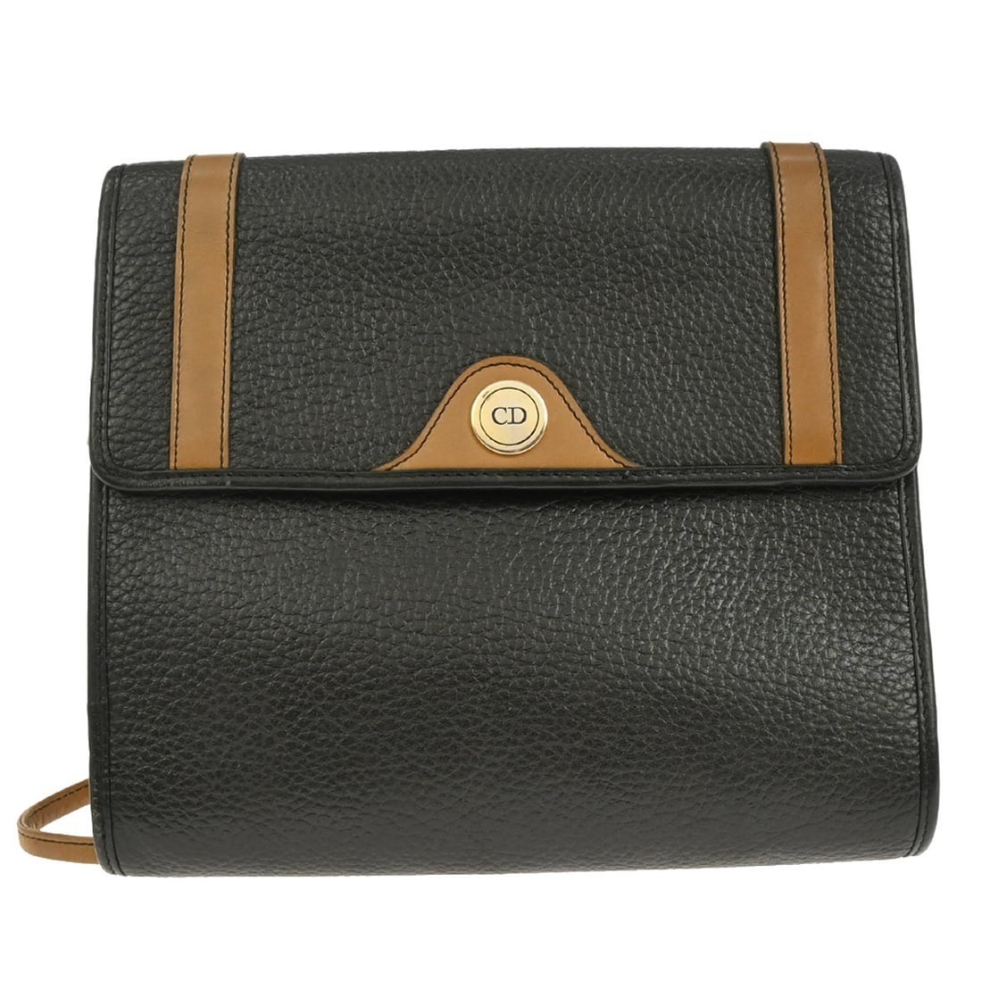Dior small black leather shoulder bag with magnetic closure: Dior small black leather shoulder bag with magnetic closure Small Christian Dior shoulder bag in black leather with a magnetic closure. Made in France, this women's bag features a removable interior z