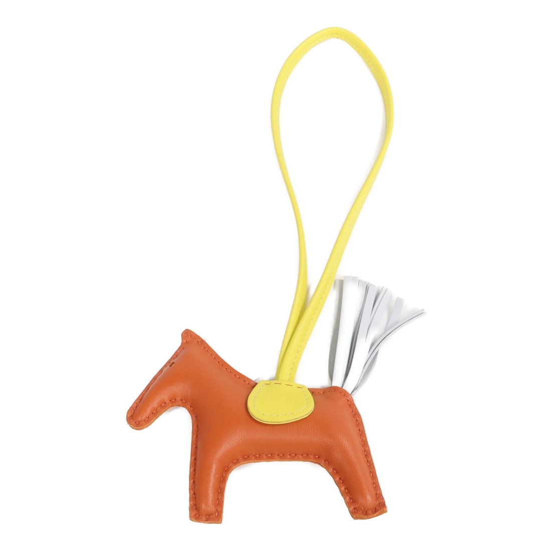 Hermes Rodeo PM Milo Leather Charm: Hermes Rodeo PM Milo Leather Charm This Hermes Rodeo PM charm is crafted from supple lambskin leather in a rich brown hue. Designed for women, it features a playful silhouette and showcases exceptiona