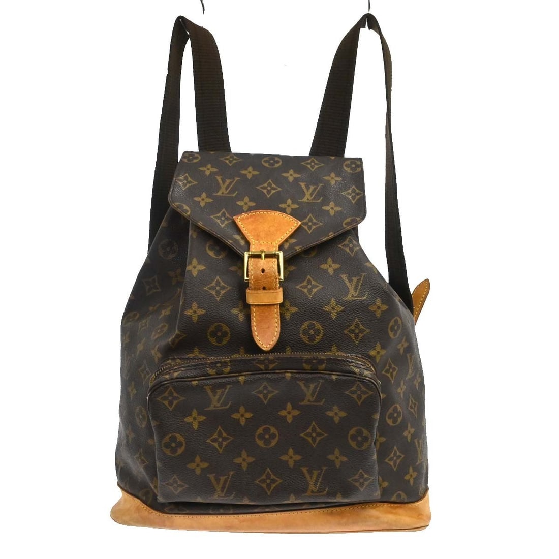 Louis Vuitton Montsouris GM Monogram Canvas Backpack M51135: Louis Vuitton Montsouris GM Monogram Canvas Backpack M51135 Vintage Louis Vuitton Montsouris GM backpack in brown Monogram canvas with leather trim. This unisex backpack features a buckle and drawstri