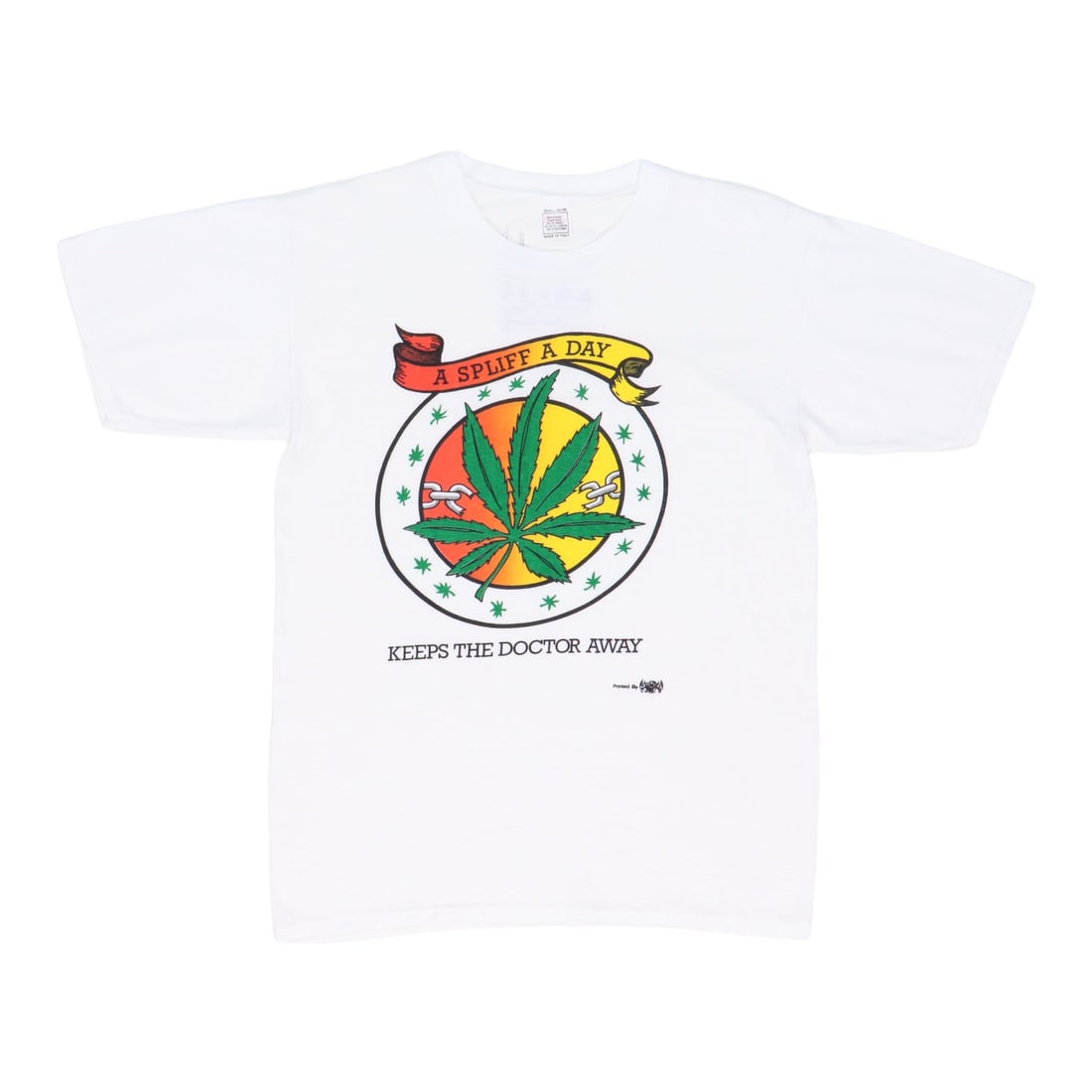 Vintage White 1990s Cannabis Graphic T-Shirt Good to Grow Collaboration (1 of 5)