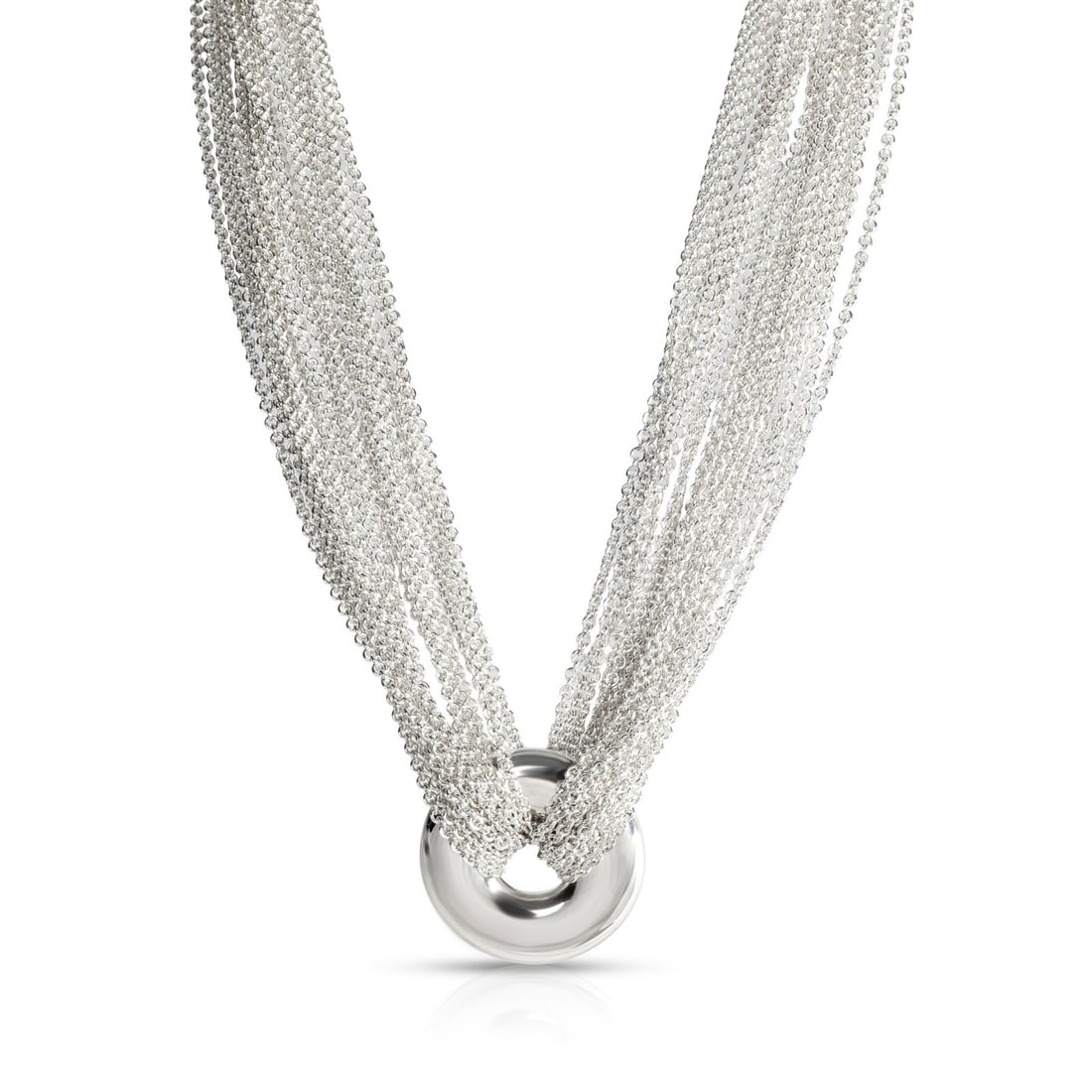 Tiffany & Co Sterling Silver Multi Strand Circle Necklace Toggle Clasp (1 of 3)