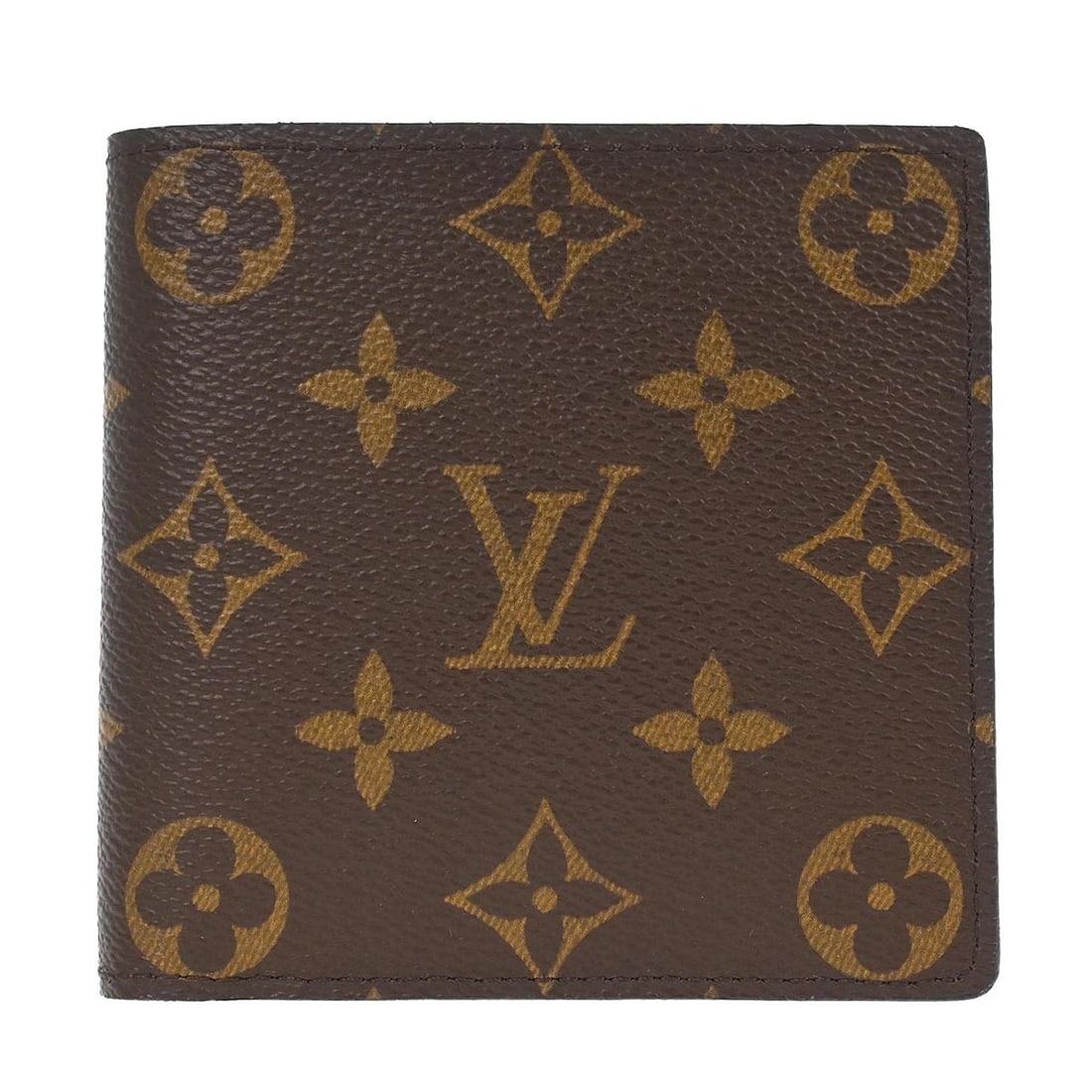 Louis Vuitton M61665 Monogram Canvas Folding Wallet Brown: Louis Vuitton M61665 Monogram Canvas Folding Wallet Brown Louis Vuitton Porte Billet Cartes Credit Monnaie wallet in brown Monogram canvas with leather trim and a folding design. This women's wallet f