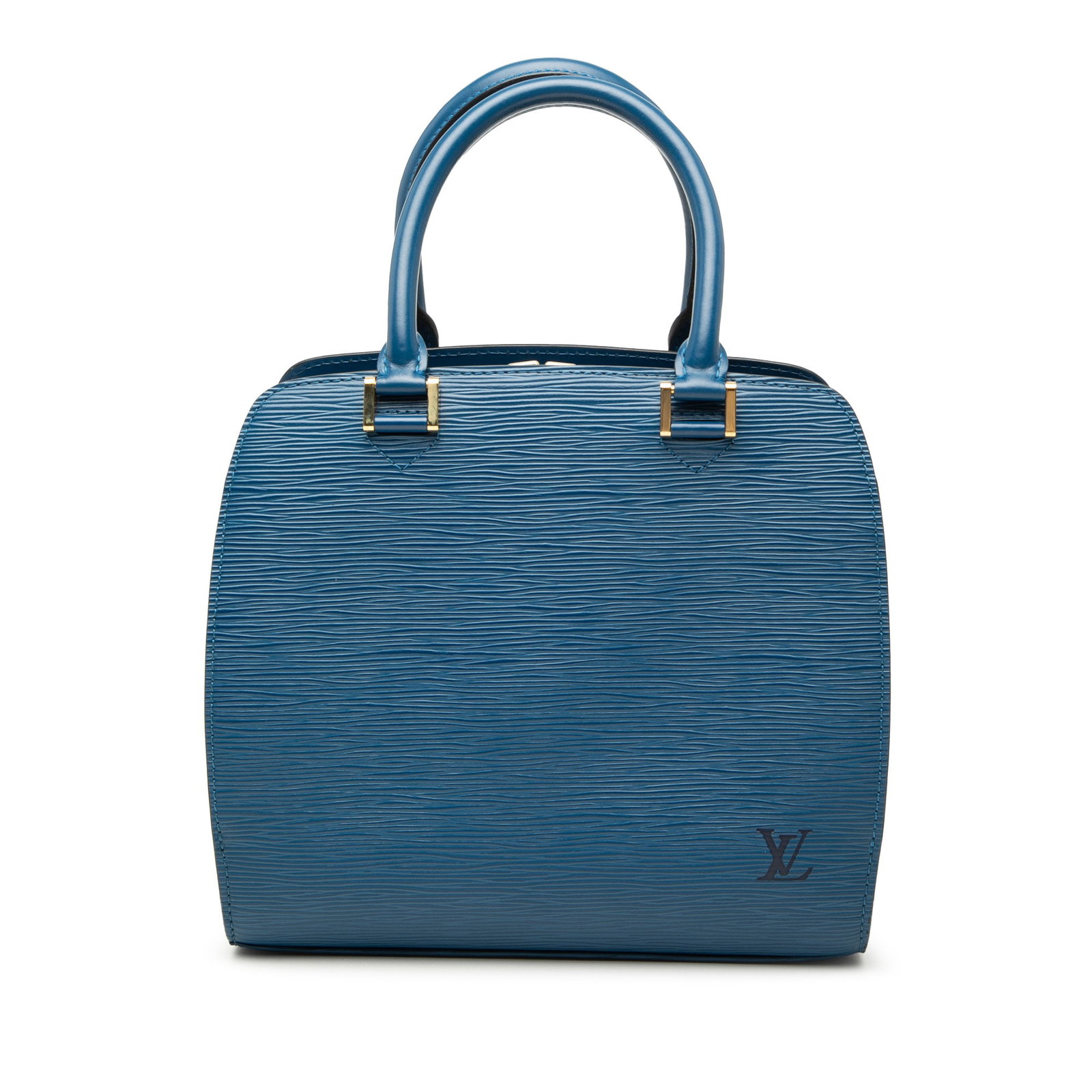 Louis Vuitton Pont Neuf PM Blue Epi Leather Handbag: Louis Vuitton Pont Neuf PM Blue Epi Leather Handbag Louis Vuitton Epi Pont Neuf PM handbag crafted in blue leather with rolled handles and a structured silhouette. The design features a two-way top zi