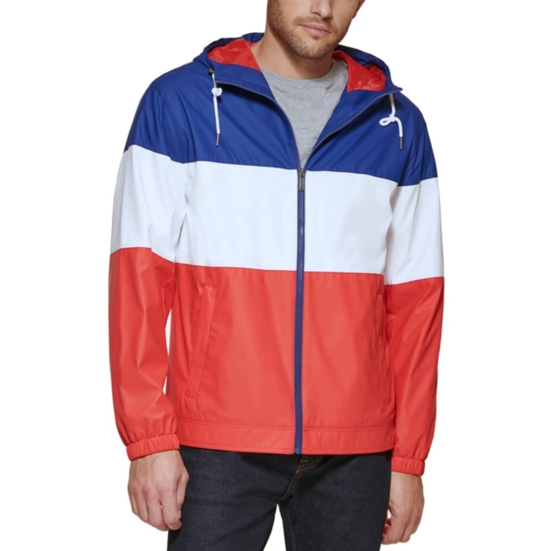 Club Room Men's XL Lightweight Multicolored Bomber Jacket (1 of 3)