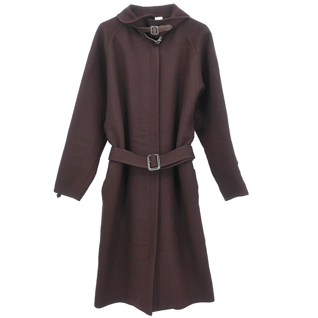Womens Brown Cashmere Blend Overcoat Size 40 Hermes (1 of 11)