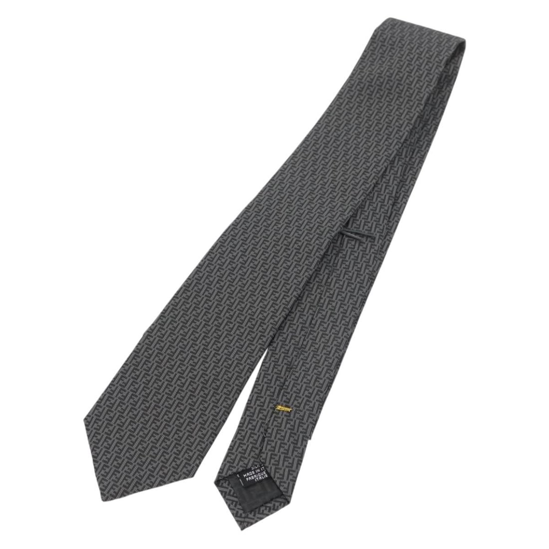 Gray Silk Fendi Women's Necktie Made in Italy Auth (1 of 14)
