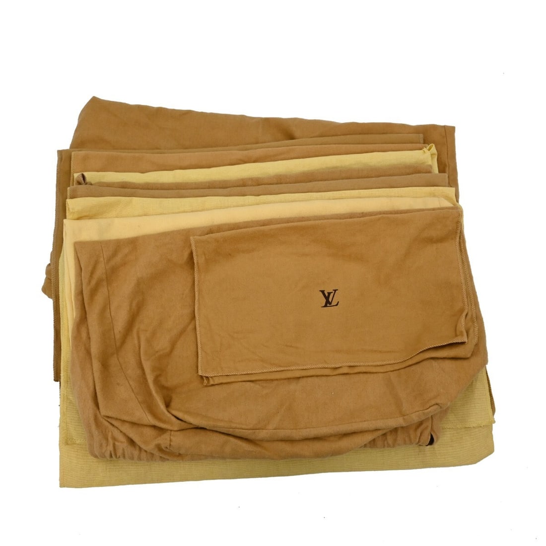 Set of 10 Louis Vuitton Authentic Cotton Dust Bags Brown Beige (1 of 7)