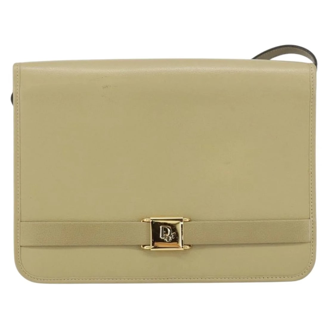 Christian Dior Vintage Beige Leather Shoulder Bag: Christian Dior Vintage Beige Leather Shoulder Bag This pre-owned Christian Dior vintage shoulder bag is crafted from beige leather and designed for women. It features a classic silhouette and offers a