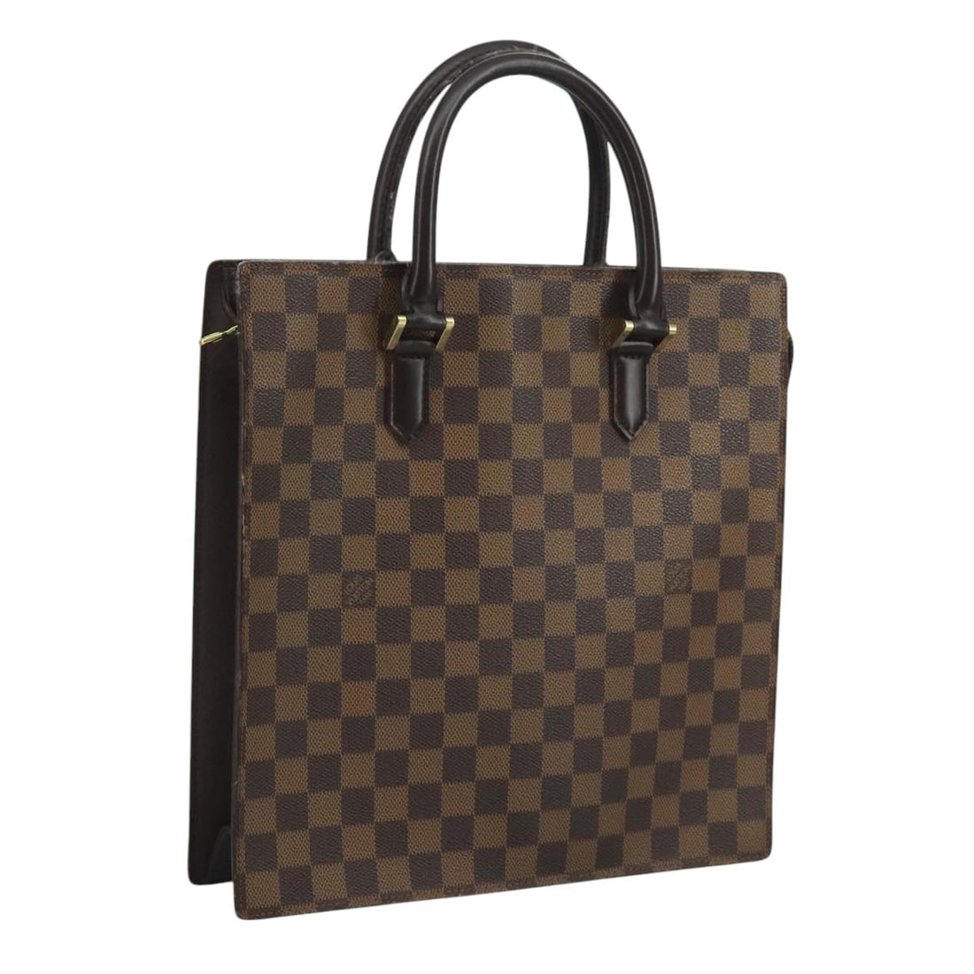 Damier Ebene Canvas Venice GM Tote by Louis Vuitton N51146 with Dust Bag: Damier Ebene Canvas Venice GM Tote by Louis Vuitton N51146 with Dust Bag This Louis Vuitton Damier Ebene Venice GM handbag features the signature Damier Ebene canvas in a rich brown color. Designed fo