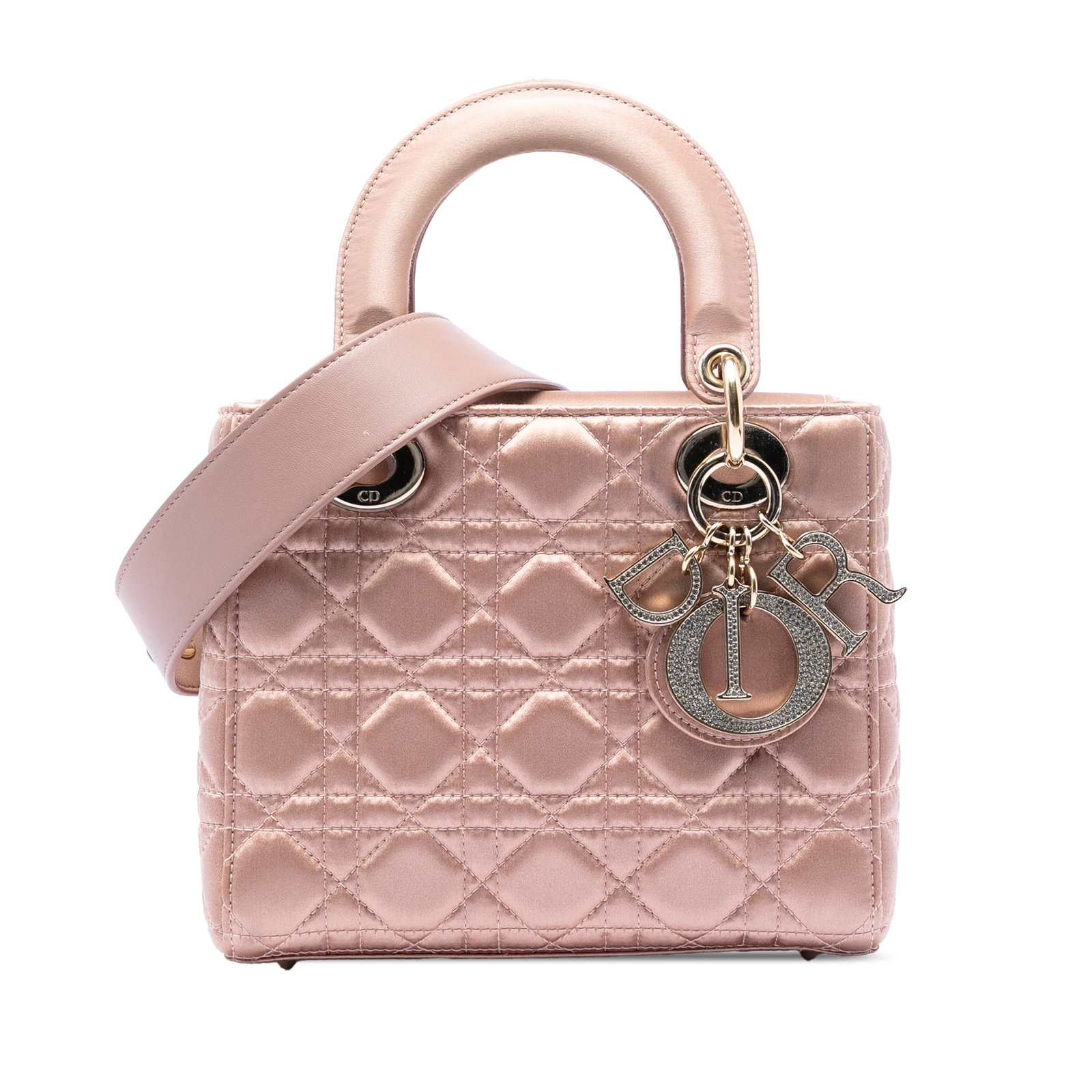 Dior My ABCDior Lady Dior Small Pink Satin Handbag (1 of 7)