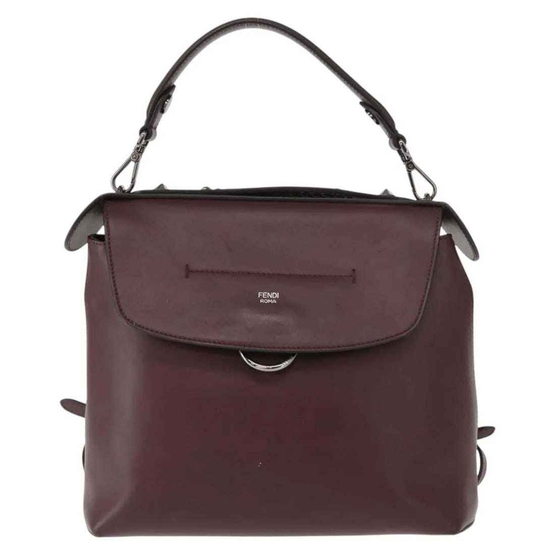 Fendi Back to School Burgundy Leather Bag Made in Italy: Fendi Back to School Burgundy Leather Bag Made in Italy Fendi Back to School bag in burgundy leather with a unisex design. This piece is in good vintage condition with honest wear, including light wea