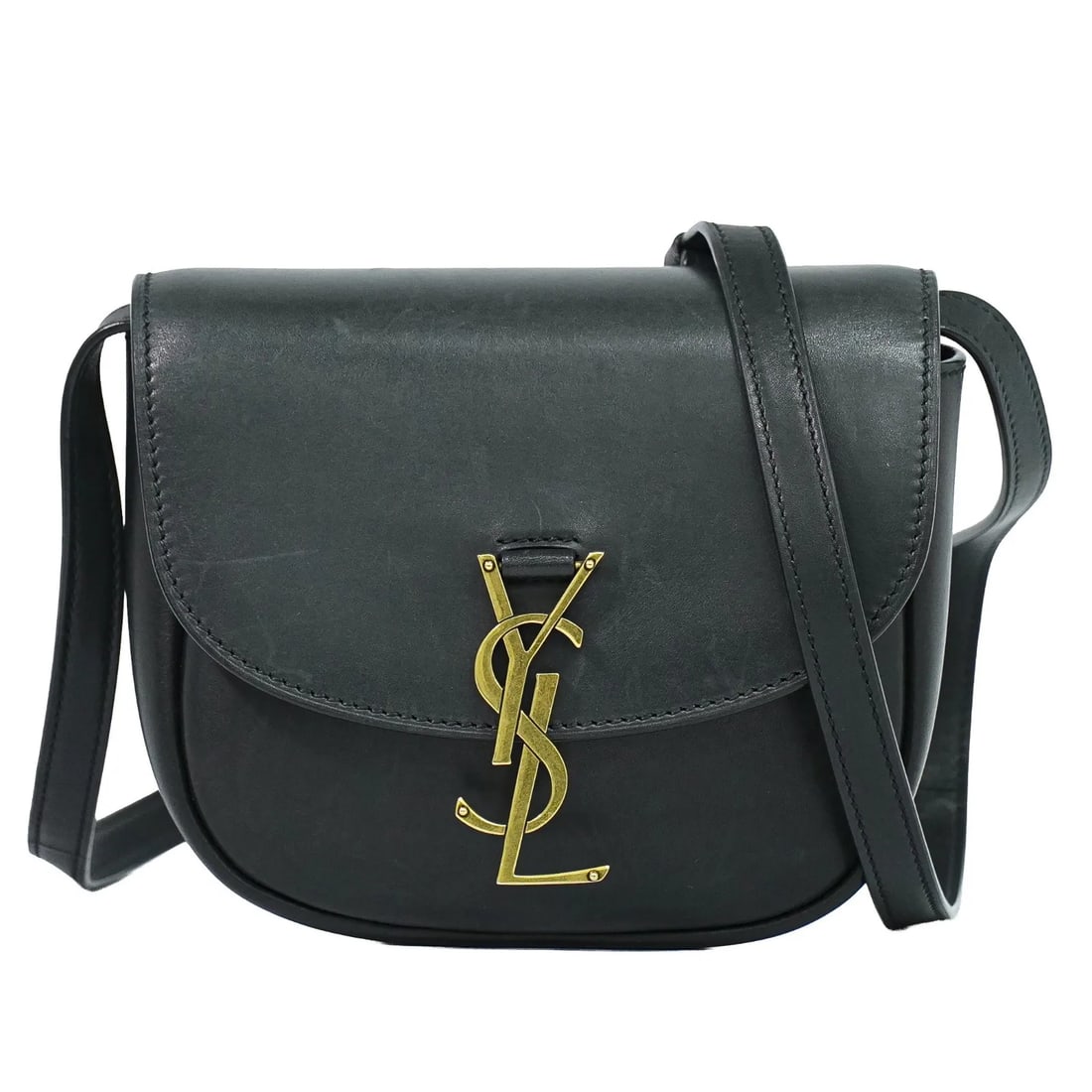 Saint Laurent Kaia black leather shoulder bag: Saint Laurent Kaia black leather shoulder bag Saint Laurent Kaia leather bag in black. Made in Italy, this piece shows overall good condition with light wear, light marks, and light scratching to the 