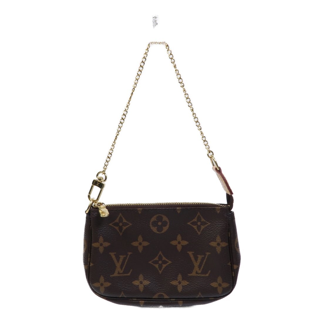 Louis Vuitton Mini Pochette Accessoires Brown Monogram Handbag M58009: Louis Vuitton Mini Pochette Accessoires Brown Monogram Handbag M58009 This Louis Vuitton Mini Pochette Accessoires handbag features the iconic monogram pattern in brown PVC coated canvas. Designed for