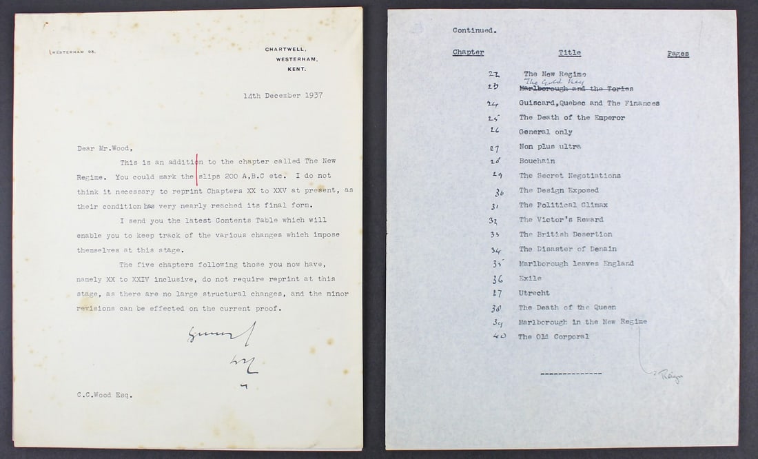 Beckett Certified Winston Churchill 1937 Signed Letter 8x10: Beckett Certified Winston Churchill 1937 Signed Letter 8x10 This is an original 8x10 typed letter dated December 14, 1937, personally signed by Winston Churchill. The letter, addressed to Charles C. W
