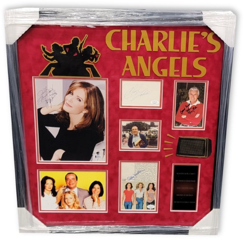 Framed Charlie's Angels Cast Signed Display JSA Authenticated 27x25 (1 of 7)