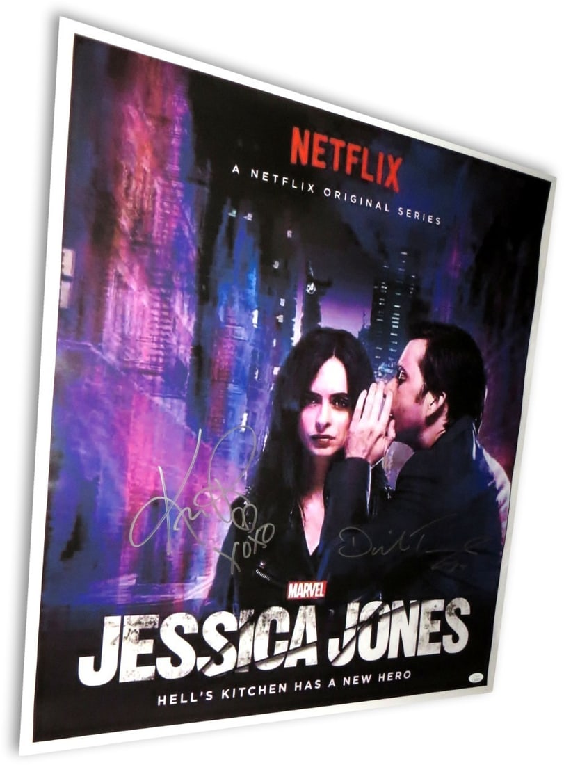 Krysten Ritter David Tennant Signed 24x27 Poster JSA Authenticated: Krysten Ritter David Tennant Signed 24x27 Poster JSA Authenticated This stunning 24x27 poster features the autographs of Krysten Ritter and David Tennant, celebrating their iconic roles in the hit ser