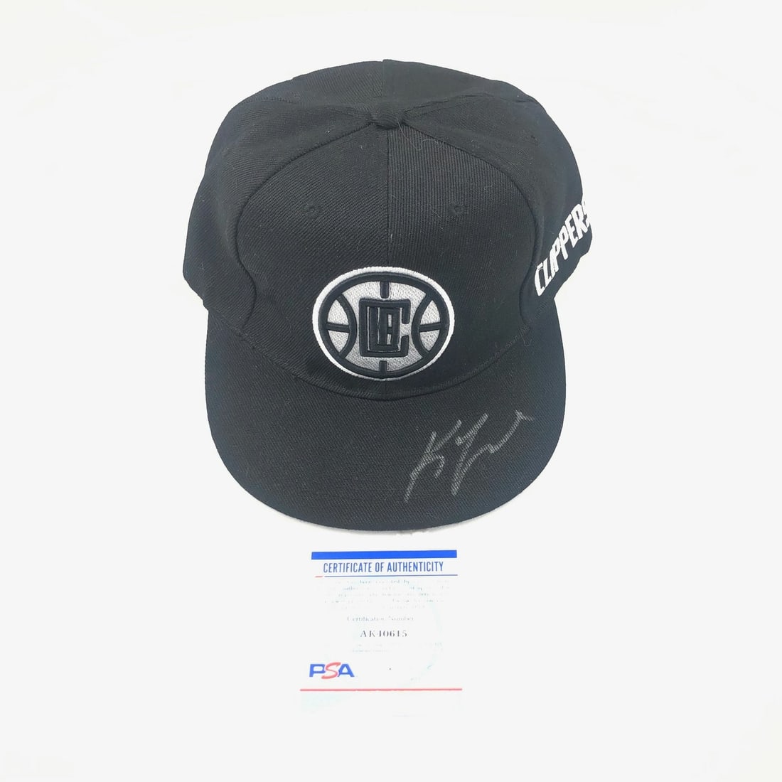 PSA DNA autographed Kawhi Leonard Clippers hat (1 of 4)
