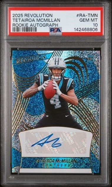PSA 10 Tetairoa McMillan 2025 Revolution Rookie Autograph RATMN 299 (1 of 1)