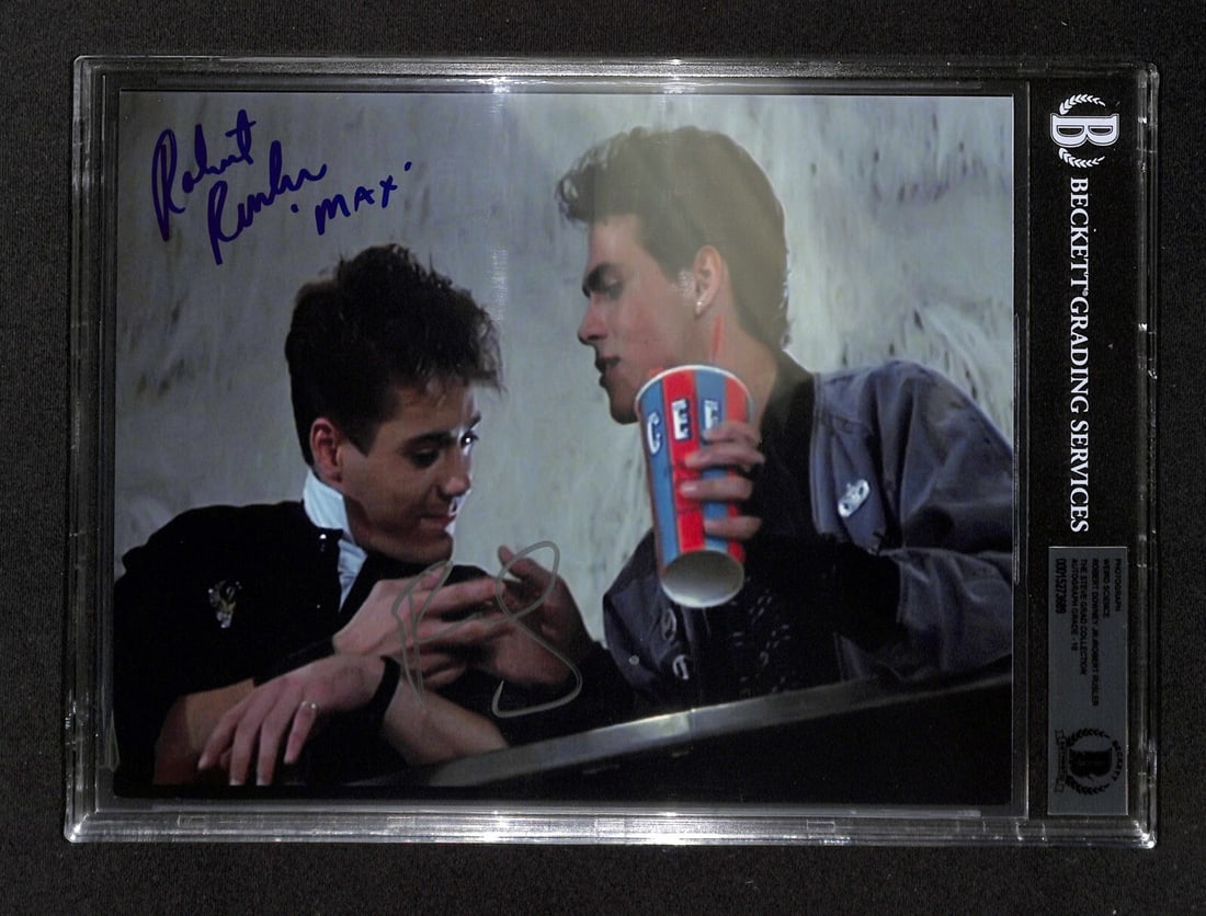 Robert Downey Jr. Robert Rusler Signed 8x10 Weird Science Photo Beckett Authenticated: Robert Downey Jr. Robert Rusler Signed 8x10 Weird Science Photo Beckett Authenticated This striking 8x10 color photograph features the autographs of Robert Downey Jr. and Robert Rusler, both known for