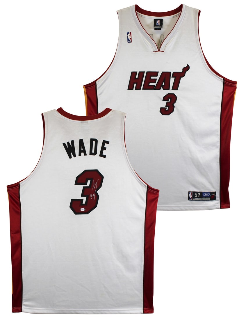 Dwyane Wade signed Miami Heat Reebok white authentic jersey PSA DNA AH77326 (1 of 7)