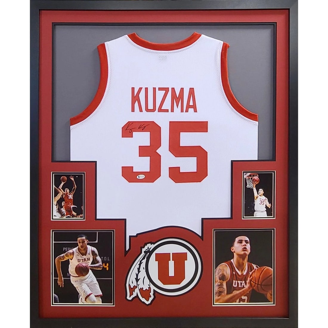 Kyle Kuzma Framed Signed Jersey UV Protected Beckett Authenticated (1 of 3)