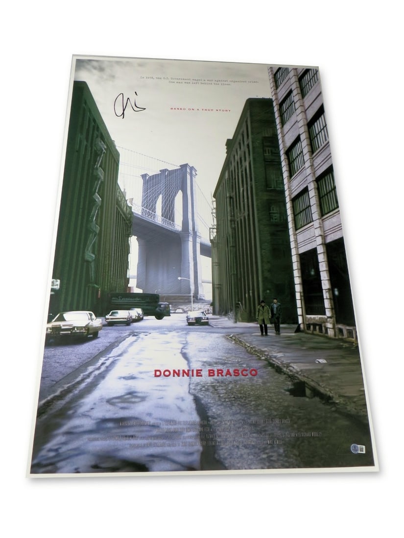 24X36 Donnie Brasco Cityscape Poster Signed by Al Pacino Beckett Authenticated (1 of 4)