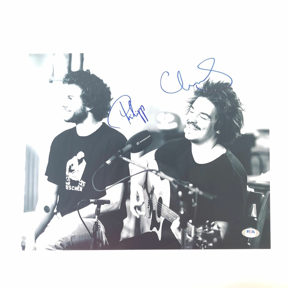Milky Chance Signed 11x14 Photo by Dausch Rehbein PSA/DNA Authenticated: Milky Chance Signed 11x14 Photo by Dausch Rehbein PSA/DNA Authenticated This professionally printed 11x14 photograph features the signatures of Phillip Dausch and Clemens Rehbein from the band Milky C