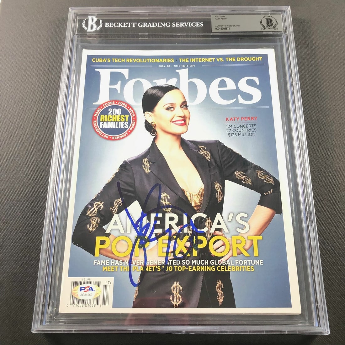 Katy Perry Signed Forbes Magazine PSA/DNA Beckett Authentic (1 of 4)