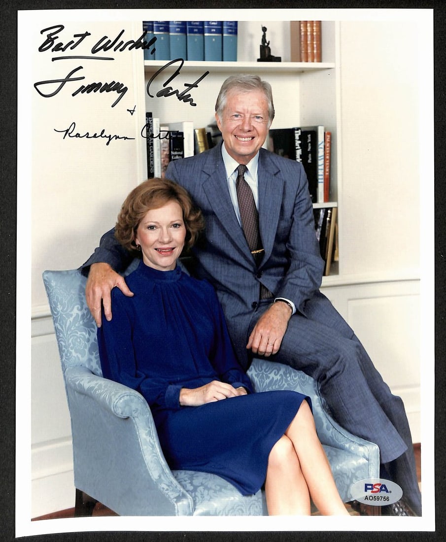 Jimmy Carter Rosalyn Carter Dual-Signed Inscribed 8x10 Photo PSA Authenticated (1 of 3)
