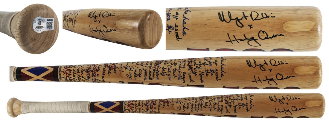 Signed Harley Quinn blonde prop bat by Margot Robbie BAS (1 of 7)