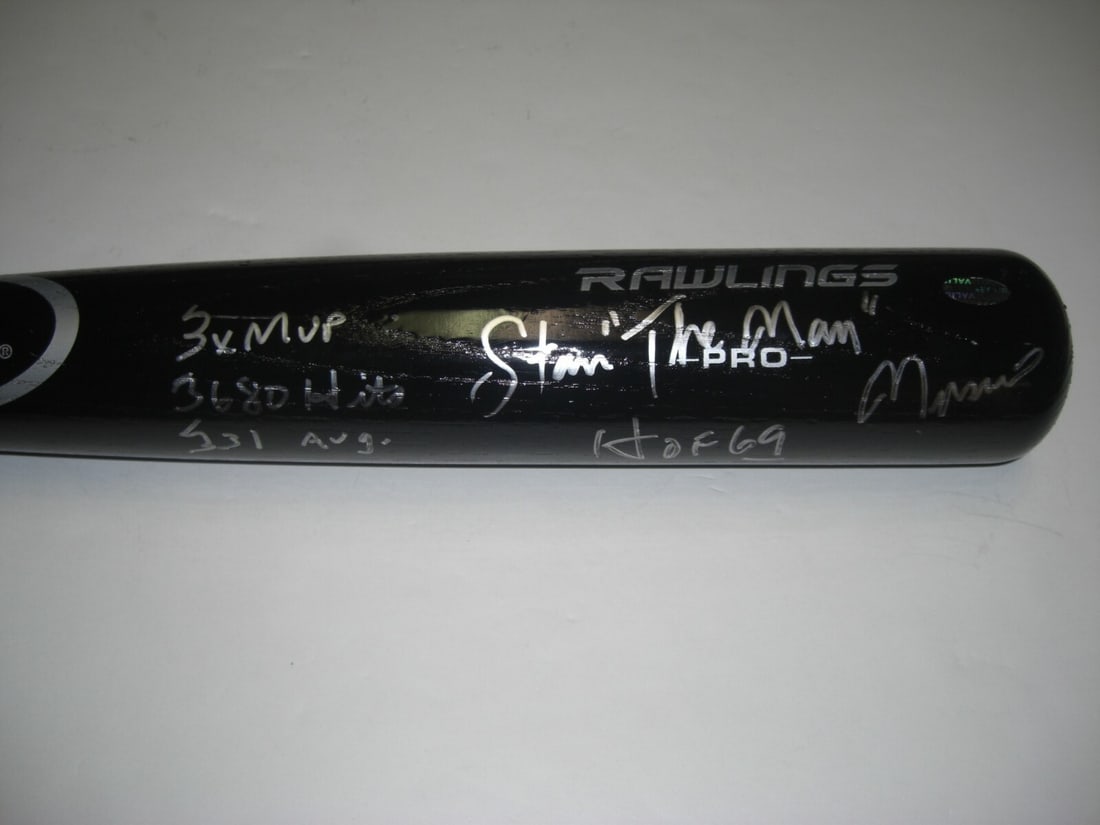 Signed Rawlings Stan Musial Cardinals Hall of Famer Bat: Signed Rawlings Stan Musial Cardinals Hall of Famer Bat This is an original Rawlings Big Stick baseball bat signed by Stan Musial of the St. Louis Cardinals, Hall of Fame class of 1969. The bat featur