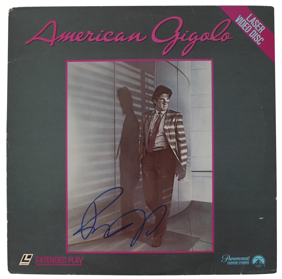 Beckett Authenticated Richard Gere Autographed American Gigolo Laserdisc Sleeve (1 of 7)