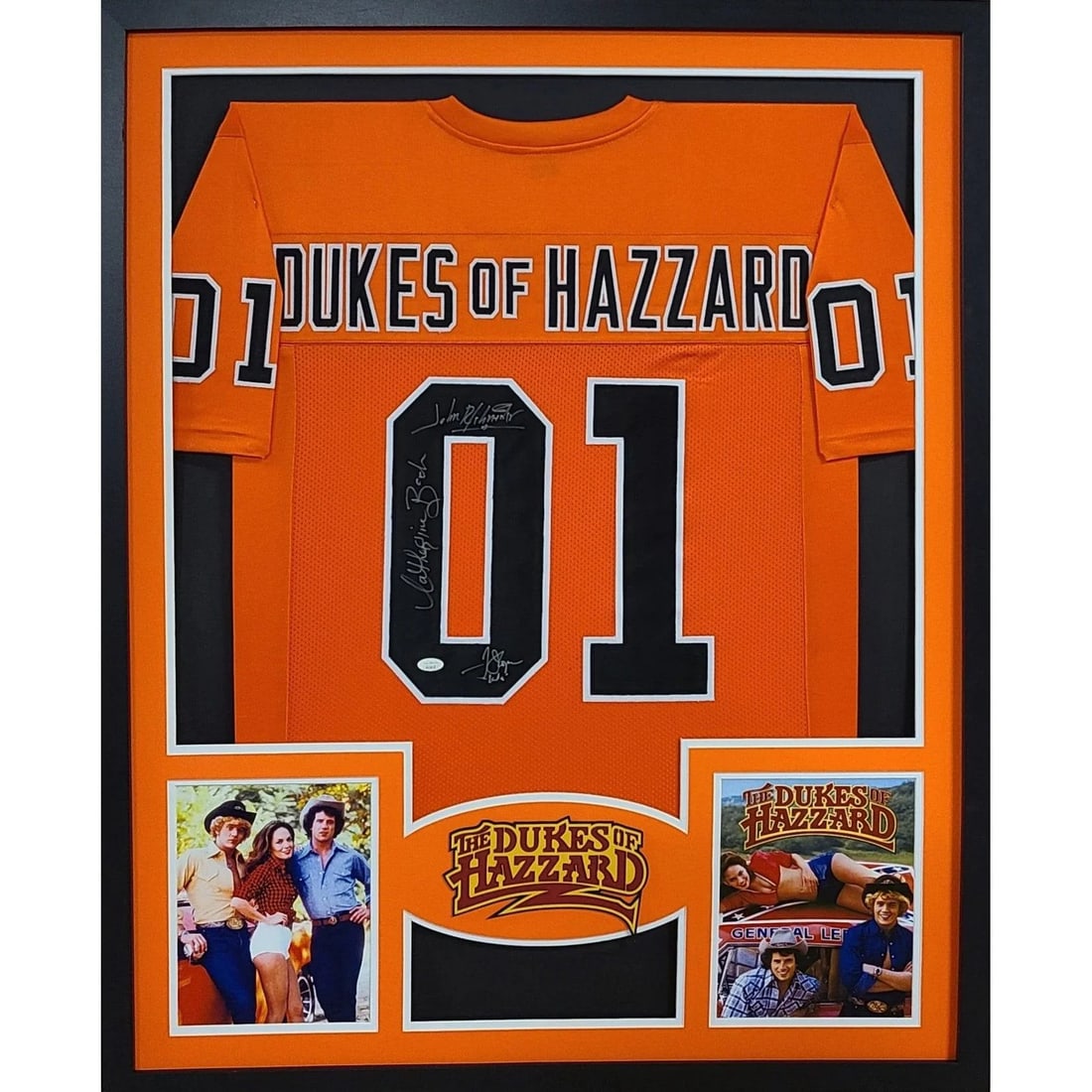 Dukes of Hazard Signed Framed Jersey JSA Authenticated 42x34 (1 of 3)
