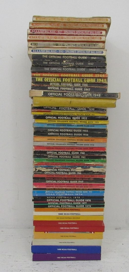 Collection of 53 NCAA Football Guides 1935 to 1987 Spalding Rules (1 of 8)