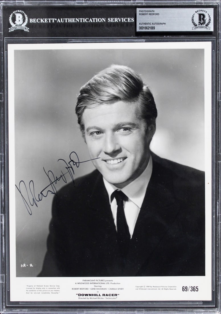 Autographed 8x10 Downhill Racer Promo Photo Signed by Robert Redford BAS Authenticated (1 of 5)