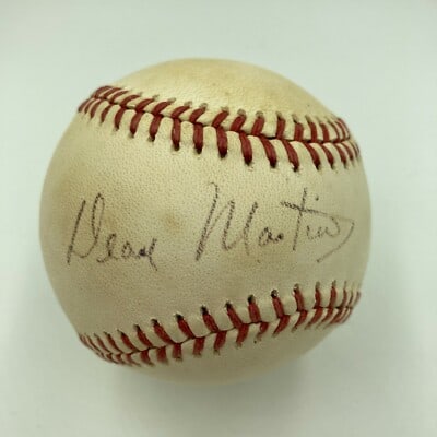 PSA DNA Certified Dean Martin Autograph on American League Baseball (1 of 5)