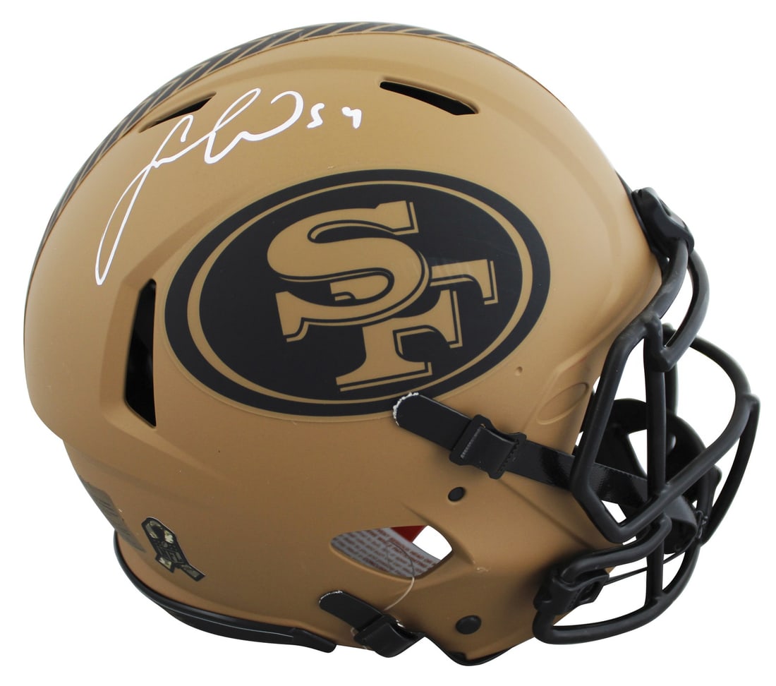 Fred Warner autographed 2023 Salute To Service II full size Speed Proline helmet BAS (1 of 3)