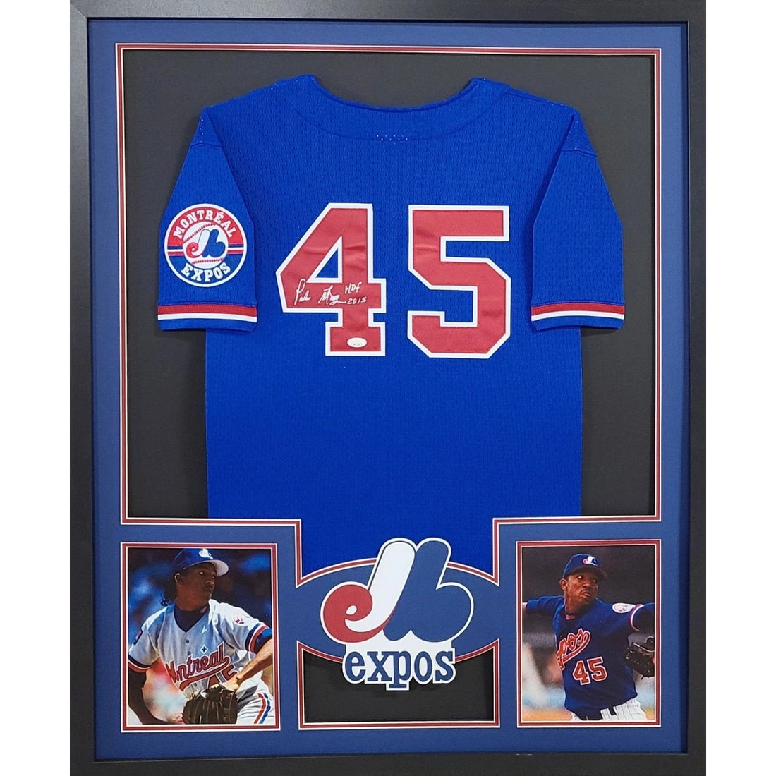 Pedro Martinez Autographed Framed Jersey JSA Certified Montreal Expos Red Sox (1 of 3)