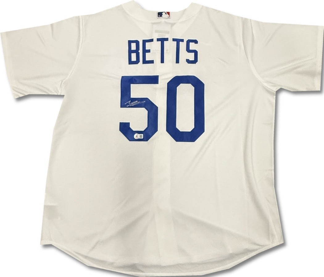 Mookie Betts Autographed Authentic Dodgers Jersey Beckett Authenticated (1 of 3)