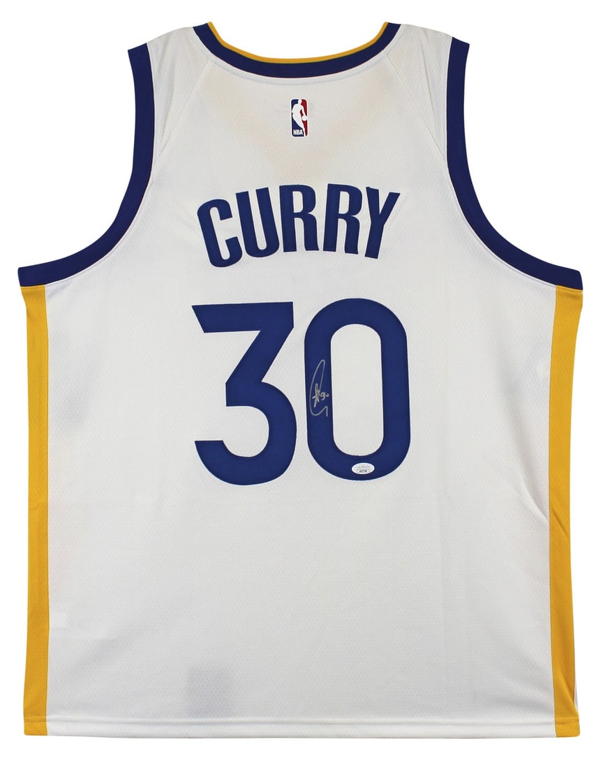 Stephen Curry Signed Nike The Bay Swingman Jersey JSA Certified: Stephen Curry Signed Nike The Bay Swingman Jersey JSA Certified Celebrate your love for basketball with this authentic signed white Nike The Bay Swingman jersey, personally autographed by Stephen Curr
