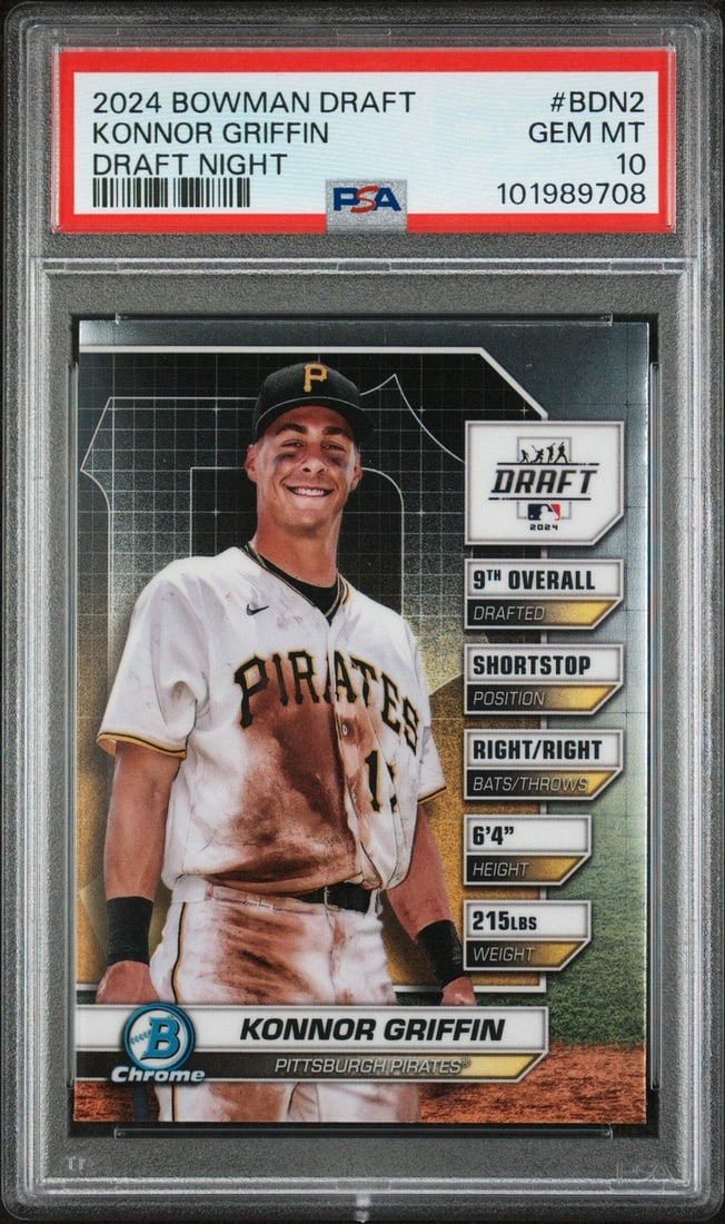 PSA 10 Konnor Griffin 2024 Bowman Draft Rookie Card BDN2 (1 of 2)