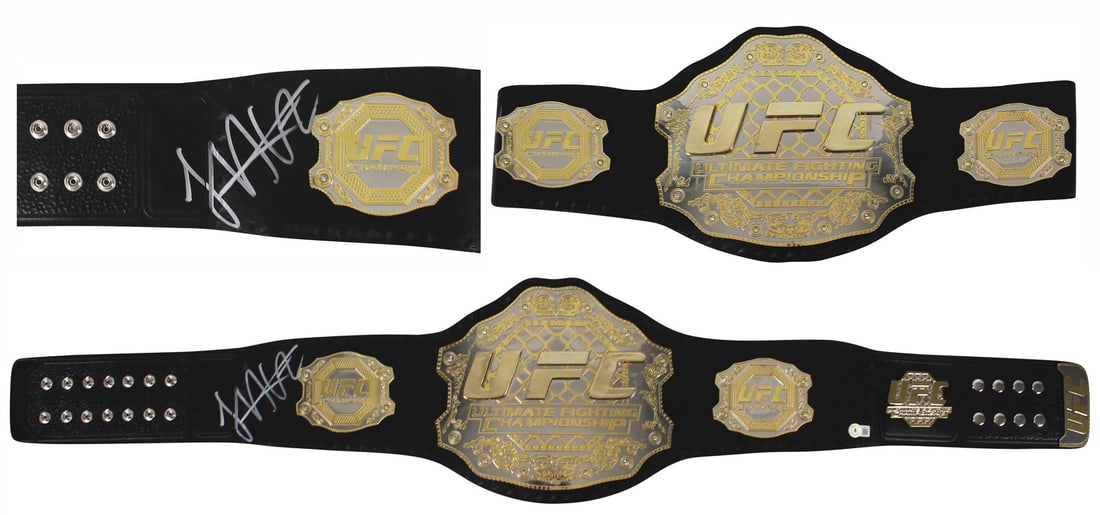 Khabib Nurmagomedov Signed UFC Championship Full Size Belt BAS Authenticated: Khabib Nurmagomedov Signed UFC Championship Full Size Belt BAS Authenticated This authentic UFC Championship Full Size Belt has been personally signed by the legendary mixed martial artist Khabib Nurm