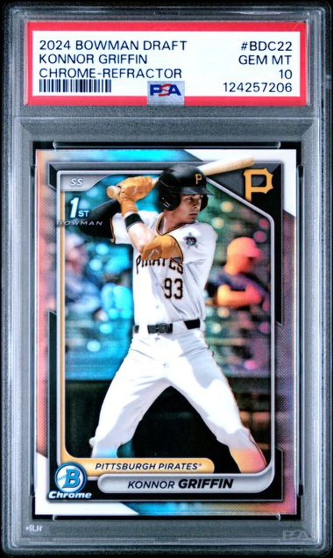 PSA 10 Konnor Griffin 2024 Bowman Draft Chrome REF Rookie Card (1 of 2)
