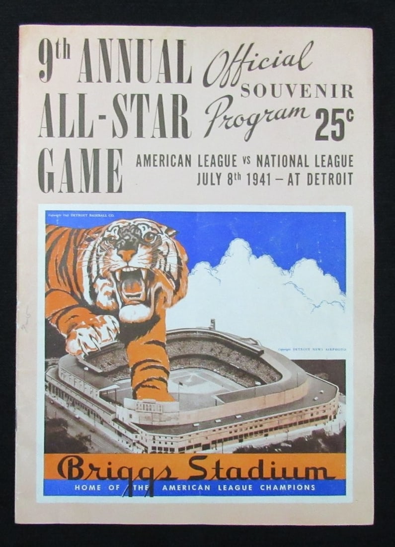 1941 All Star Autographed Program 20 Signatures 10 HOFers JSA Authenticated (1 of 12)