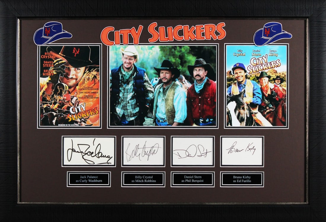 City Slickers Signed Framed Photo by Crystal Palance Kirby Stern BAS COA: City Slickers Signed Framed Photo by Crystal Palance Kirby Stern BAS COA This stunning framed display features autographs from the iconic cast of the film City Slickers, including Billy Crystal, Jack 