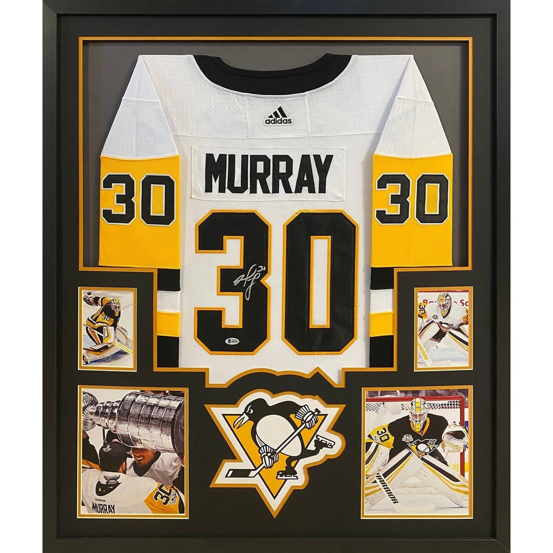 Framed Matt Murray autographed Penguins jersey Beckett authenticated (1 of 2)