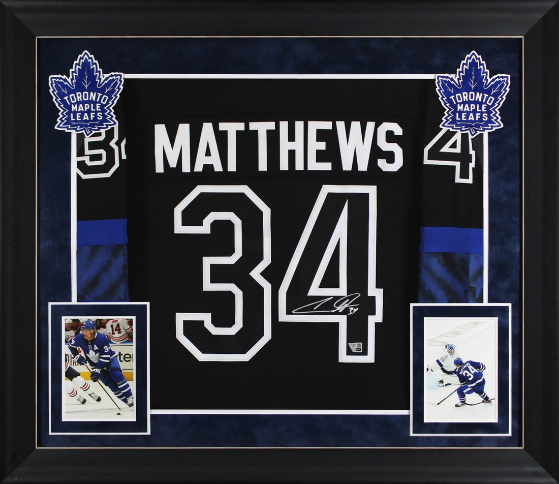 Framed Black Jersey Signed by Auston Matthews Fanatics Authenticated (1 of 2)