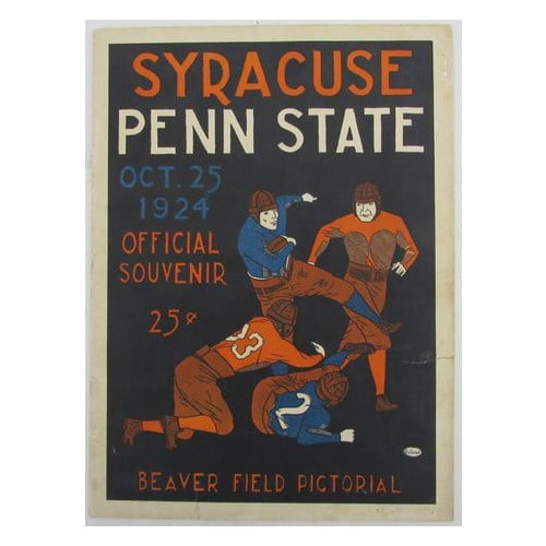 Penn State Syracuse 1924 Official Souvenir Football Program (1 of 3)