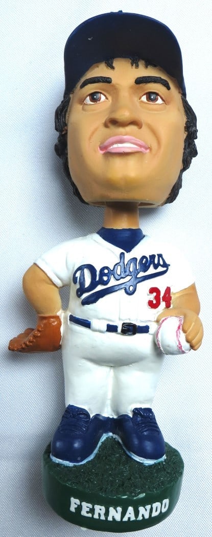 Fernando Valenzuela 2001 Autographed Bobblehead Dodgers JSA Certified (1 of 6)